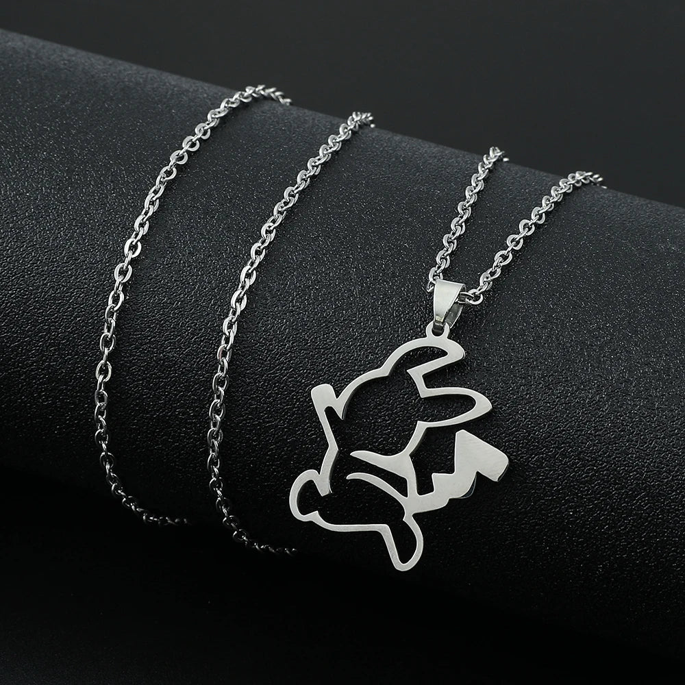 Stainless Steal Pikachu Necklace