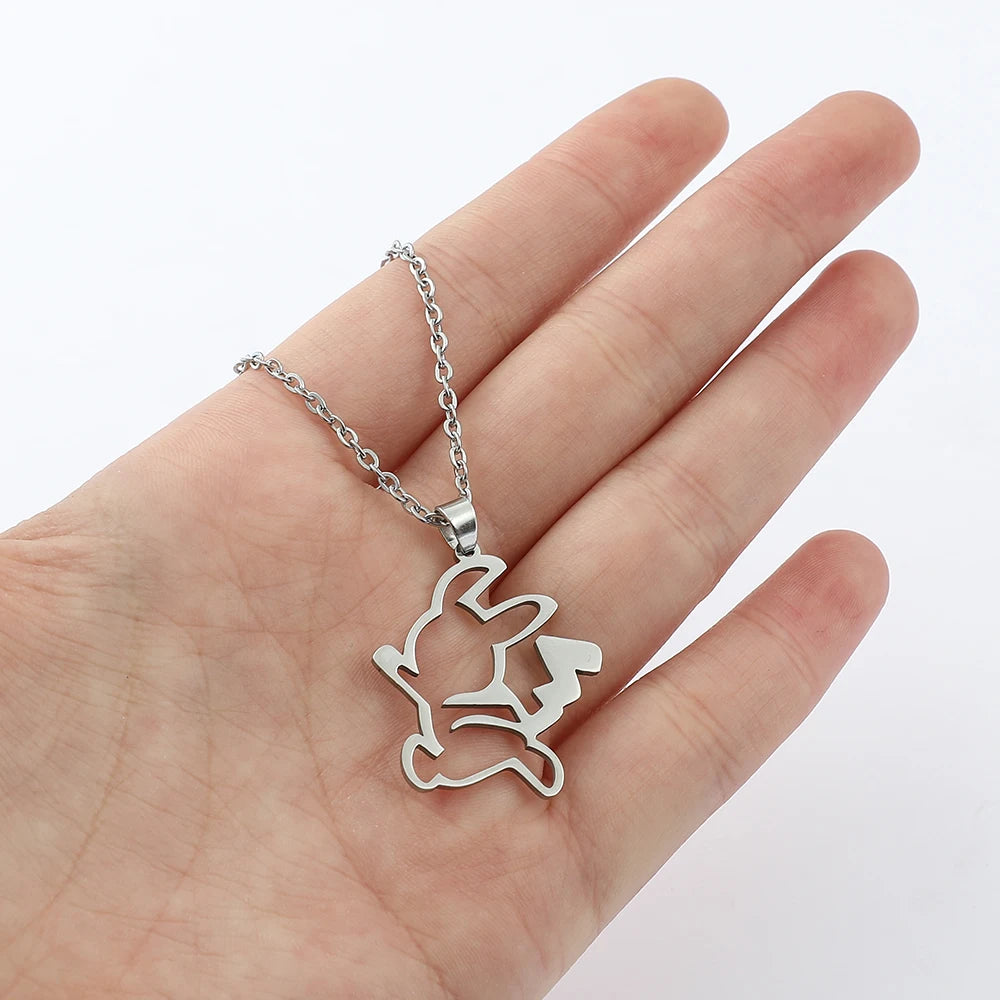 Stainless Steal Pikachu Necklace