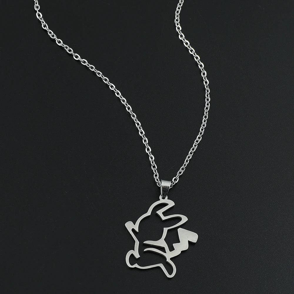 Stainless Steal Pikachu Necklace