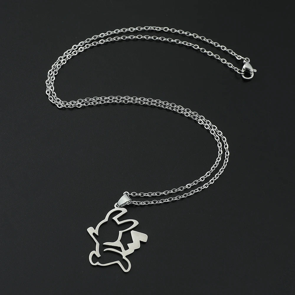 Stainless Steal Pikachu Necklace